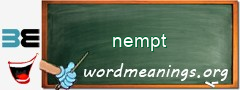 WordMeaning blackboard for nempt